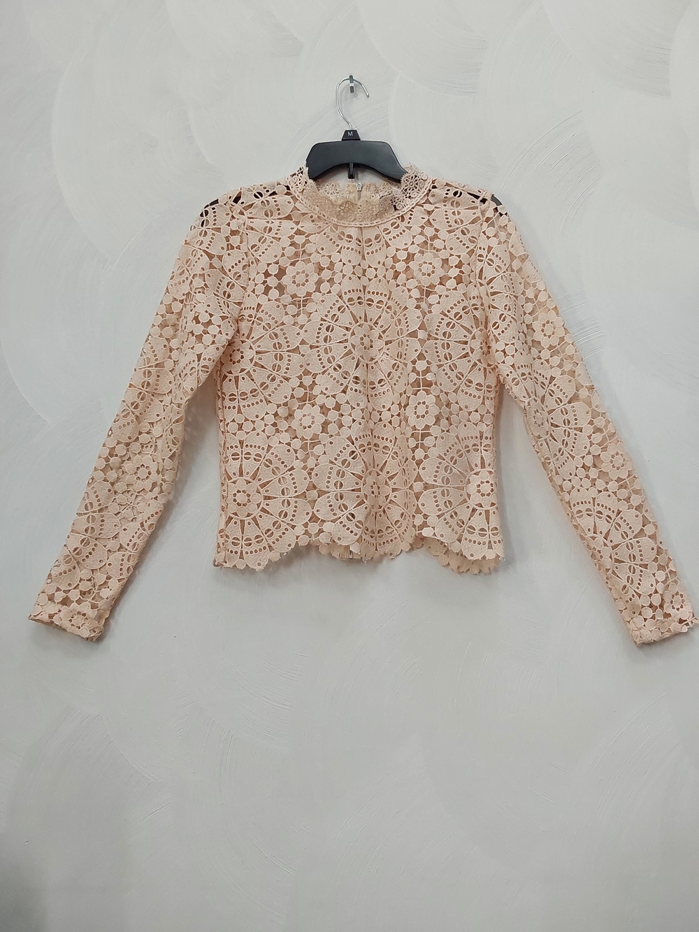 Miss Chievous Cream Crochet Lace Cut Out Crop Top Boho Medium